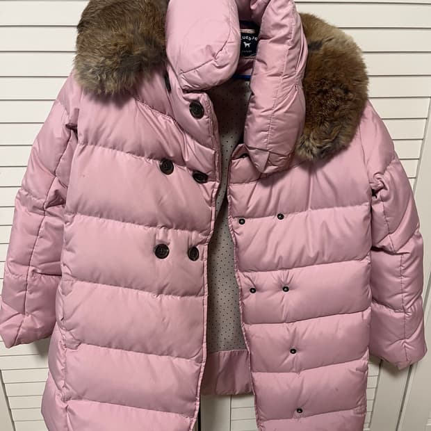 블루독 오리털 핑크 패딩