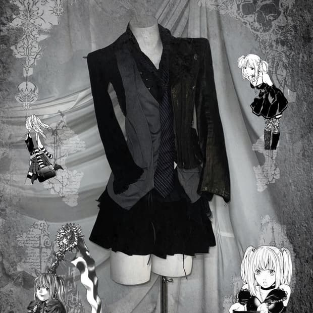 딤모아르 미사깔 나폴레옹 레더 펑크 프레피 코디세트