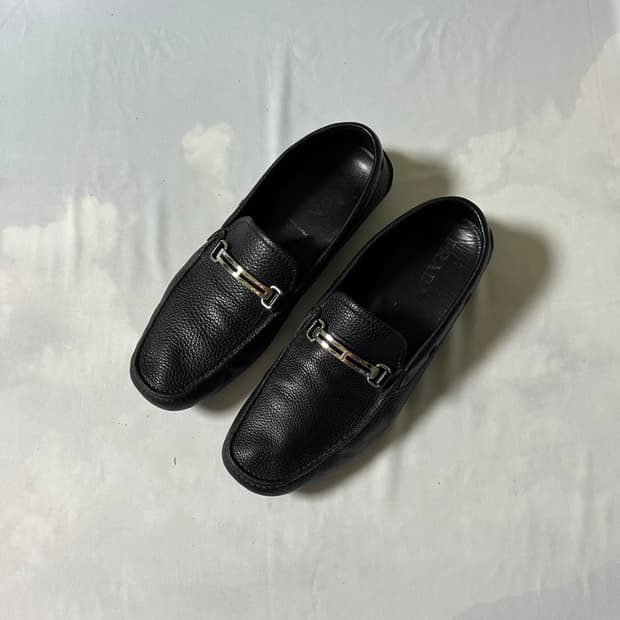 Prada sports buckle strap loafers