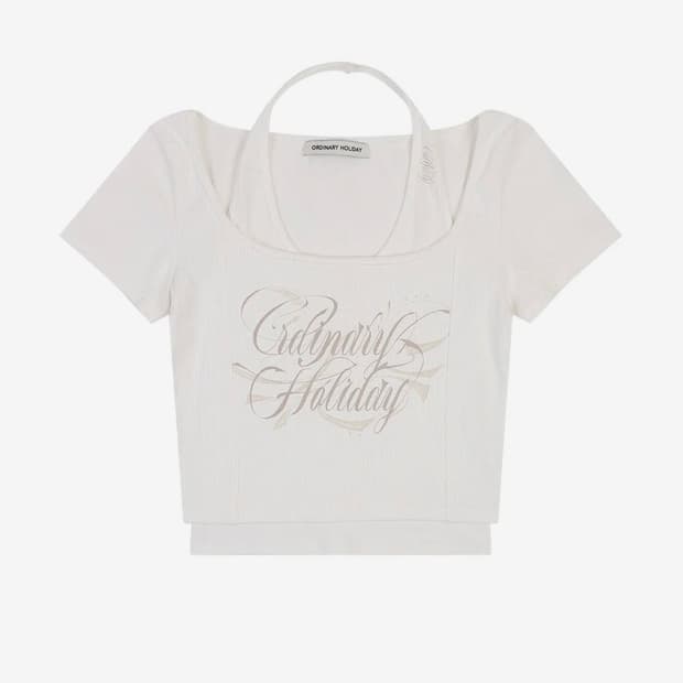 오디너리 홀리데이 HALTER LAYERED T-SHIRT SET