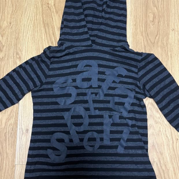 사파리스팟 1/2 티켓팅 스트라이프 보더 후디 블랙