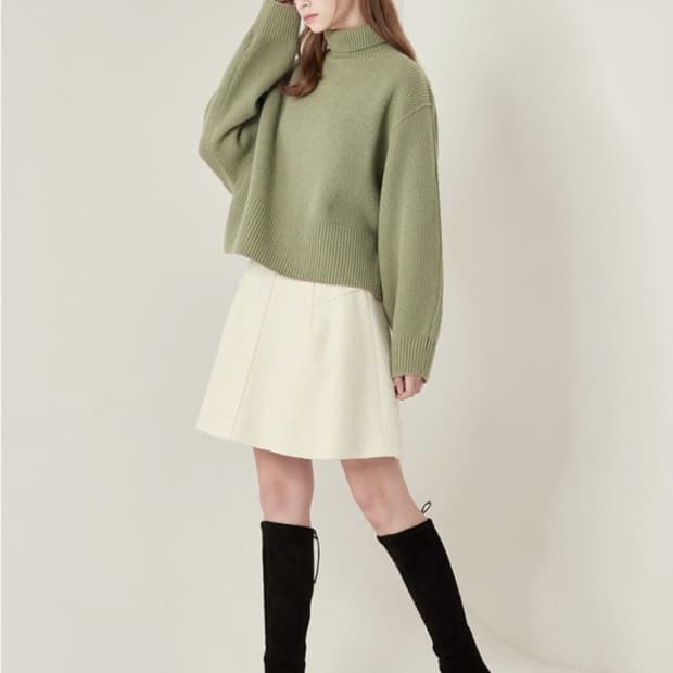 한섬 SJSJ  2021 터틀넥  울 니트 스웨터 F사이즈