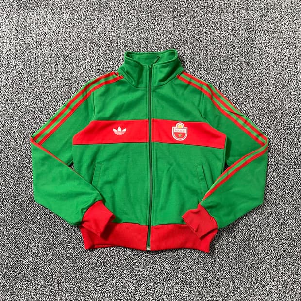 빈티지9. 아디다스 00'S 모로코 국대 져지 트랙탑 그린 레드 배색