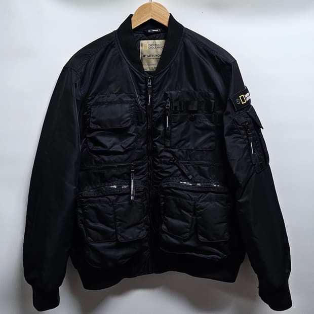 내셔널지오그래픽 유틸리티 블랙 봄버 자켓 M