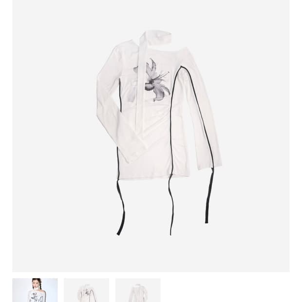 elfelfelfarchives lily scarf top [ivory]