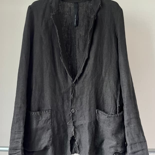 Poeme Bohemien Cut Off Linen Jacket
