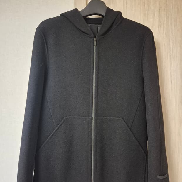 고급 울하프코트 후드집업핸드메이드