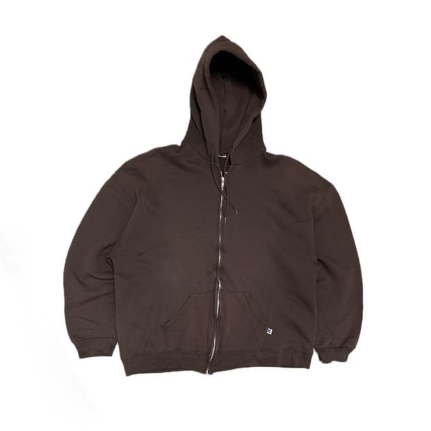 00s 러셀 후드집업 브라운