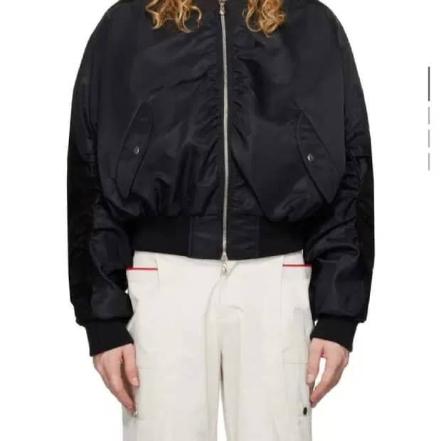 [XL] 커마웨어 cmmawear 라운드 봄버 블랙