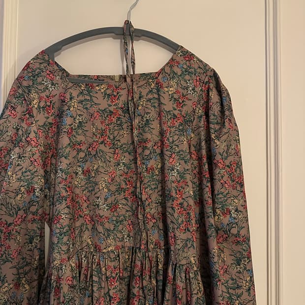 빈티지 플라워 롱 원피스