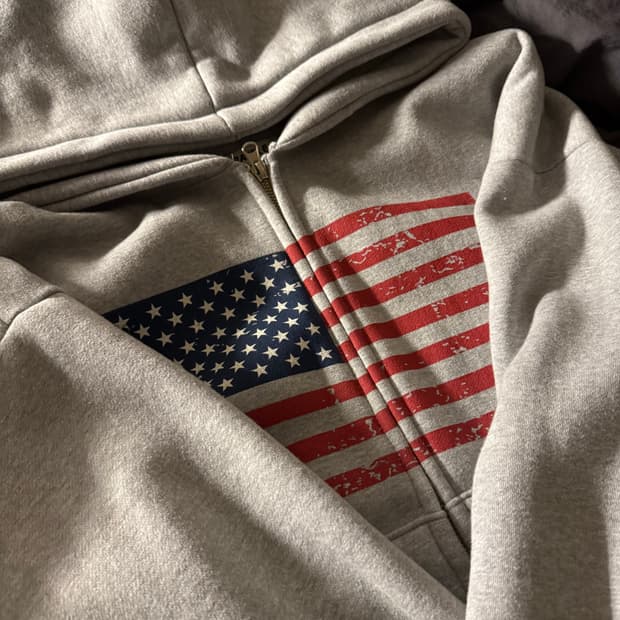 미국국기 후드집업