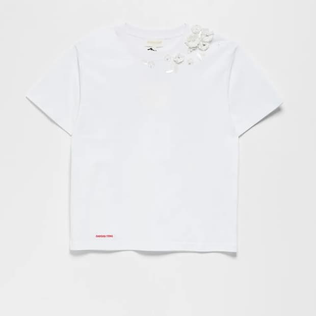 SHUSHU/TONG 슈슈통 비즈 반팔 티셔츠