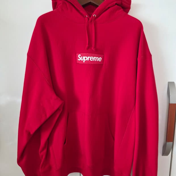슈프림 박스로고 후드 스웨트셔츠 레드