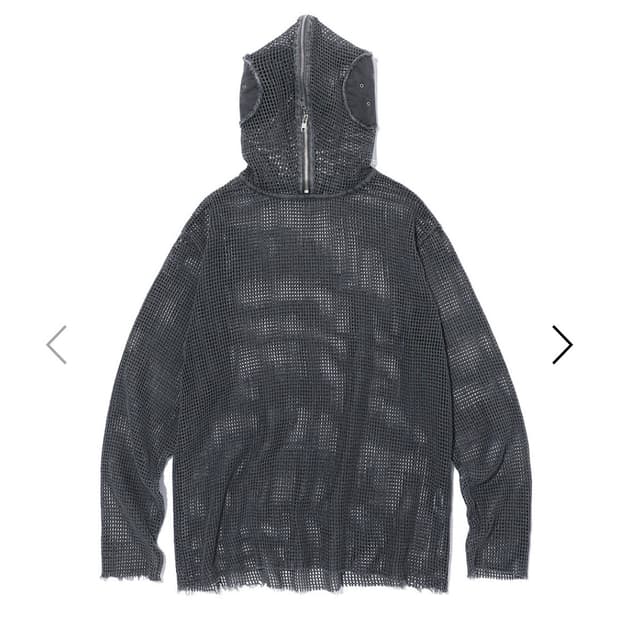 Icyto Mesh zip hoodie charcoal XL
