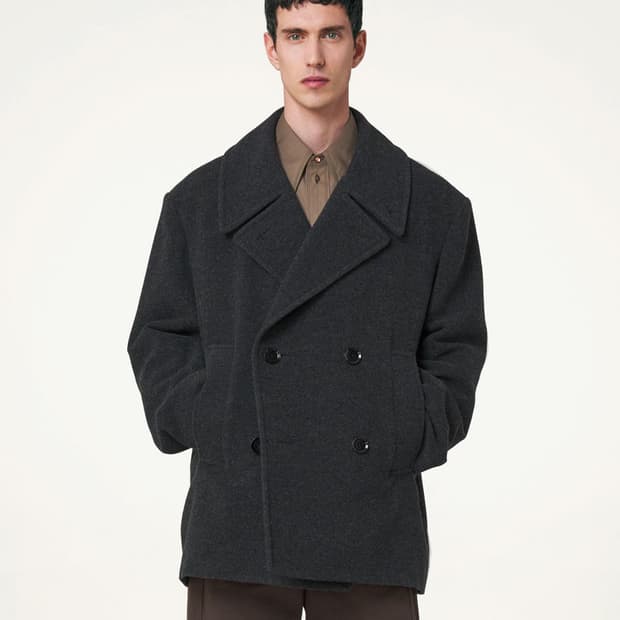 lemaire double breast pea coat