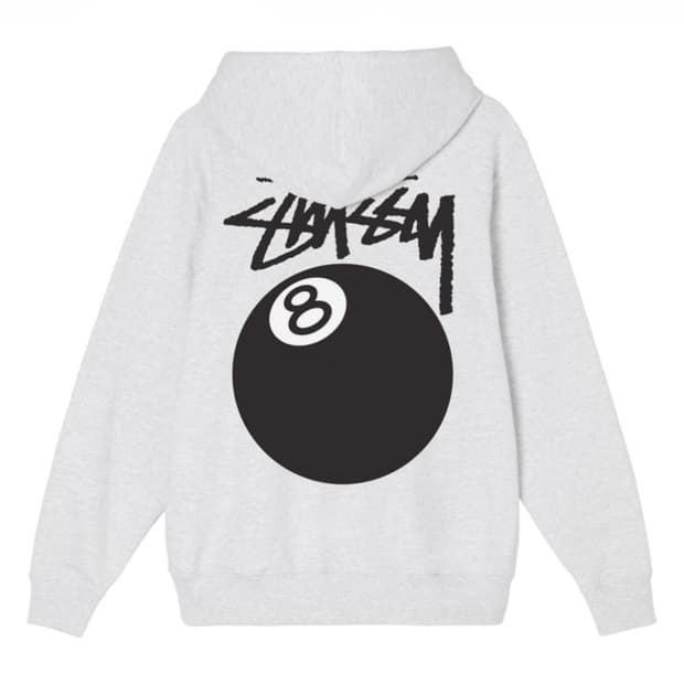 21 fw 스투시 8볼 후드 애쉬 헤더 xs