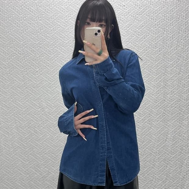 아페세 APC 올드스쿨 빈티지 캐주얼 데님 셔츠 S C09759