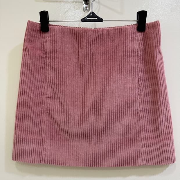COS 코스 코듀로이 핑크 미니 스커트