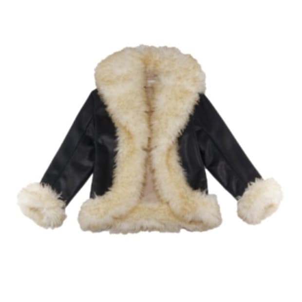 2000아카이브 폭스퍼무스탕 블랙 1사이즈