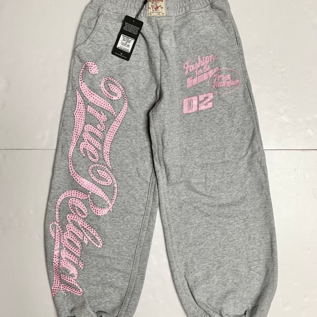 [새제품XS,S] 트루 릴리젼 와이드핏 스웻팬츠