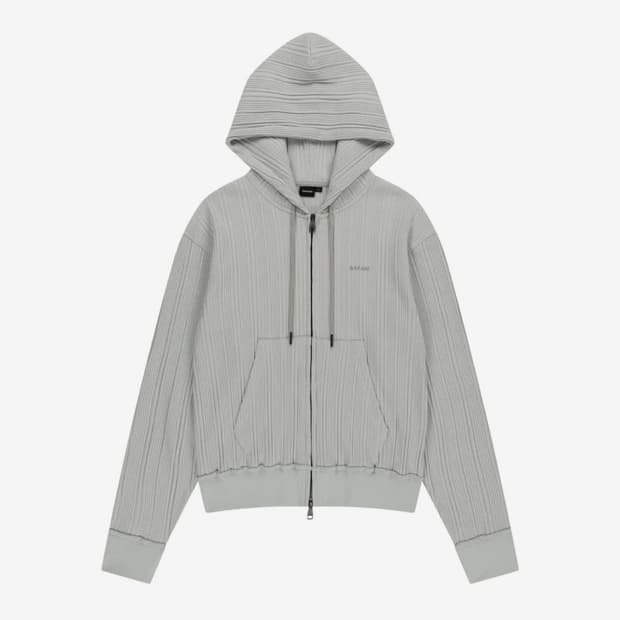 아캄 니트 후드집업 Knitted Zip-Up Hoodie (Ivory)