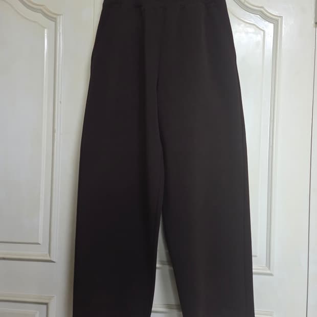 유니클로 c 스웨트와이드팬츠 스웻팬츠 다크브라운 m사이즈