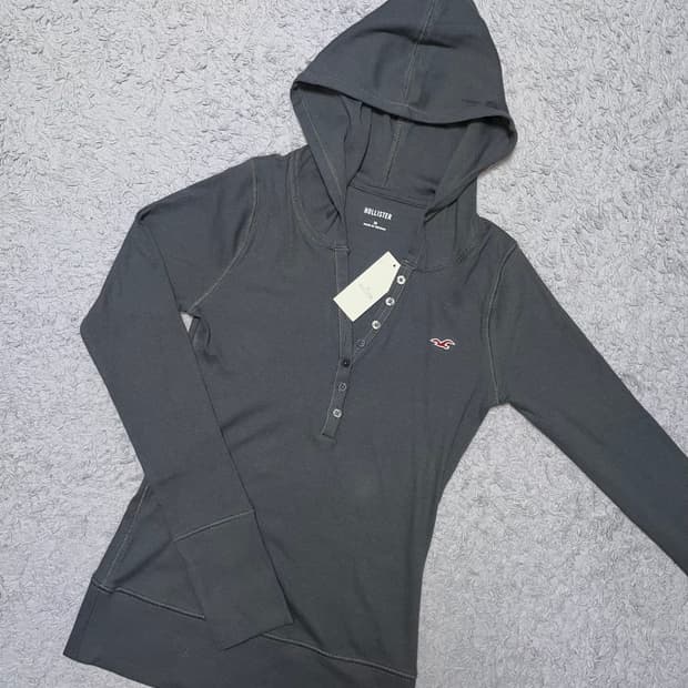 홀리스터 롱슬리브 후드티 차콜 M 