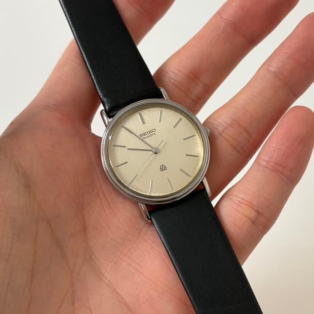 1980s Champagne Dial Silver Twin Quartz