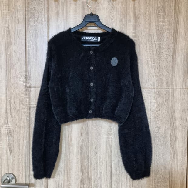 스컬프터 퍼 가디건