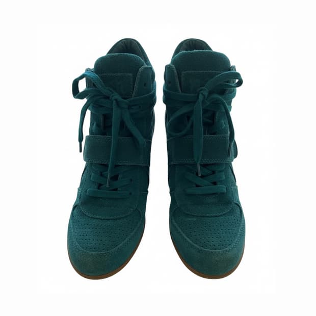 Ash 스웨이드 웨지힐 스니커즈 블루