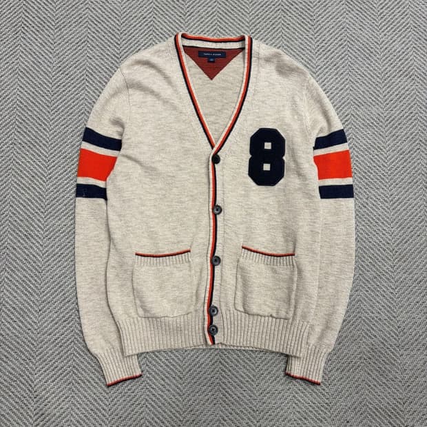 타미힐피거 브이넥 니트 가디건 v1654