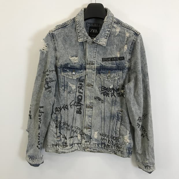 자라 빈티지 그래피티 데님자켓 [M]