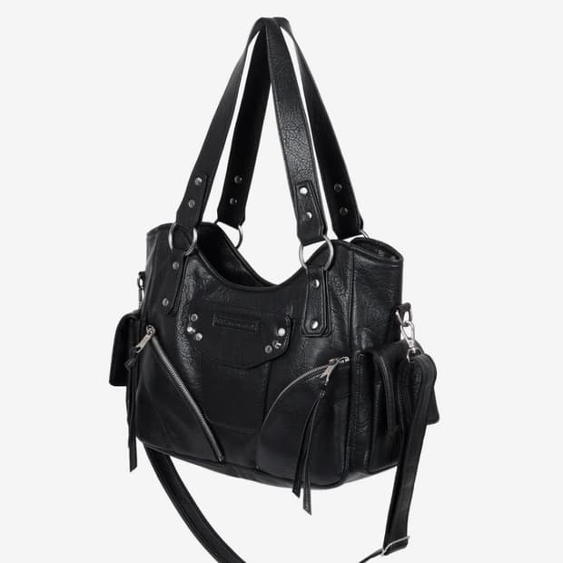 이우가마카라스 스터드 레더 숄더백