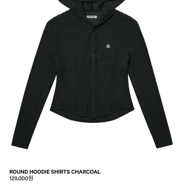 코이세이오 라운드 후디 후드 셔츠 차콜