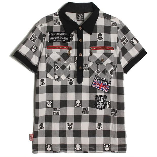 펑크 이모 해골 반팔 티셔츠