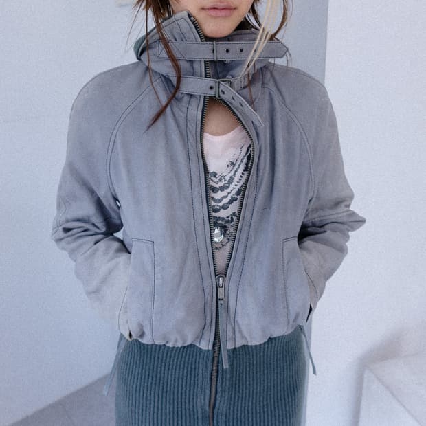 Diesel grayish blue sheep skin leather 