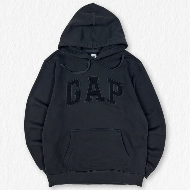 갭 기모 후드티 차콜