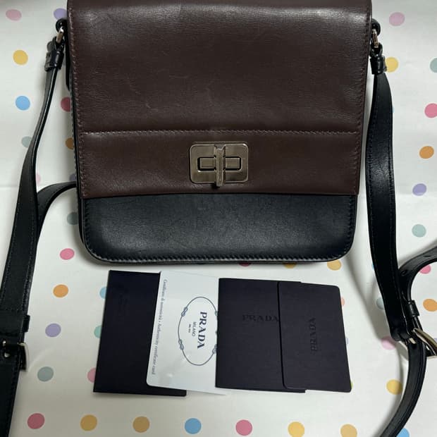 프라다 미니 투톤 크로스백 