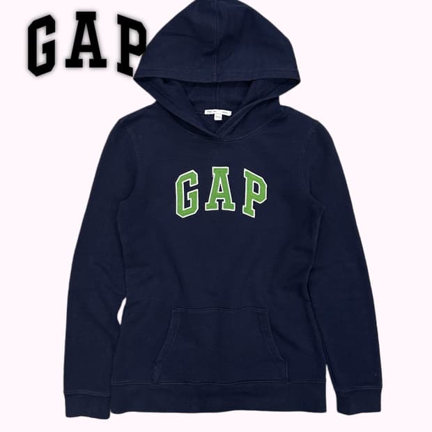 GAP logo navy hood t