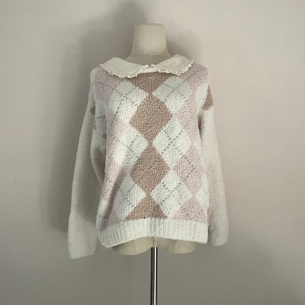 lizlisa 리즈리사 아가일 니트 양산형 달천깔 히메갸루 오네갸루