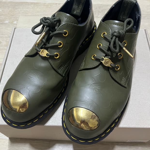 닥터마틴x베이프 1461 올리브 카키