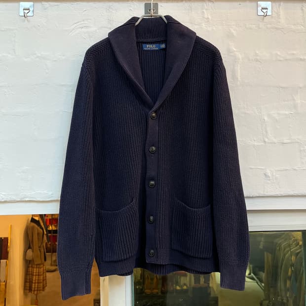 Polo Ralph Lauren 네이비 숄카라 가디건 S