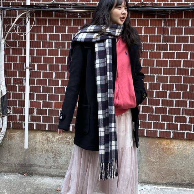 글로버올 떡코 폴로 니트집업 시스루 스커트 카고팬츠 세트