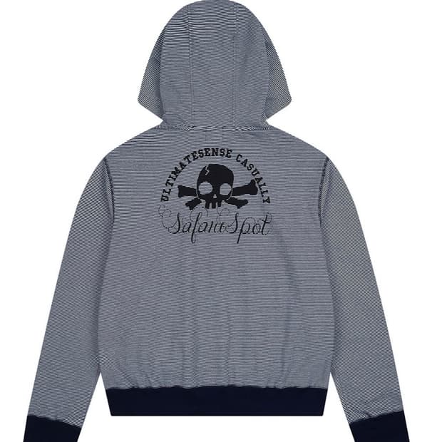 *마지막 가격내림 사파리스팟 멀티 스컬 스트라이프 후드 집업