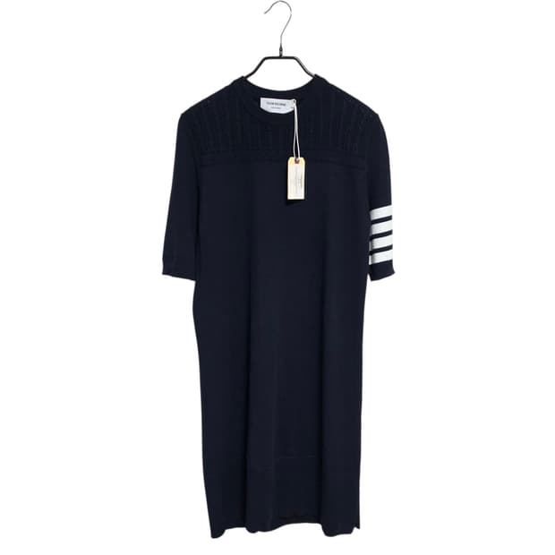 톰브라운 4바 헥터 메달리온 반팔 니트 원피스