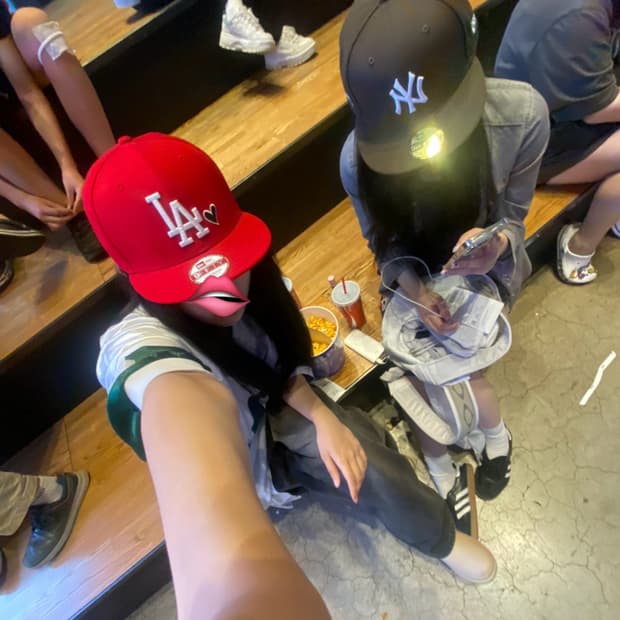 뉴에라 la다저스 하트  자수 스냅백 heart