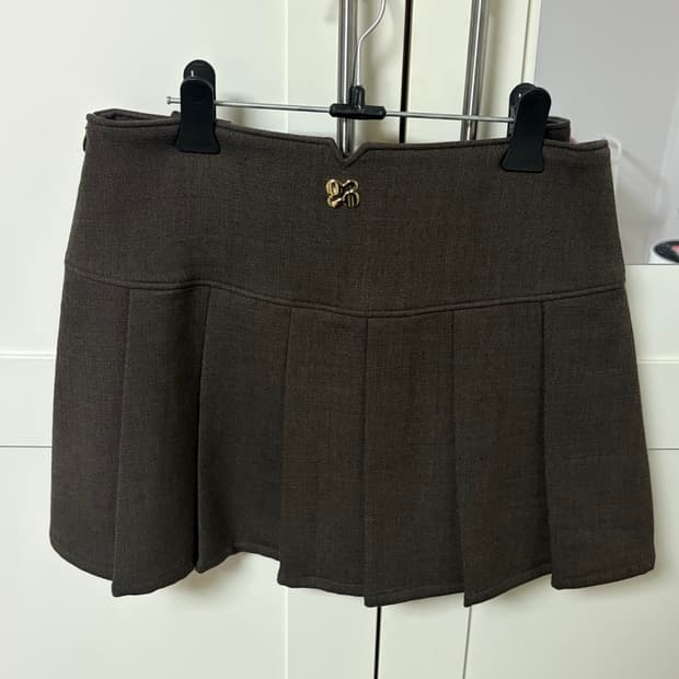 글로니 브라운 스커트 xs/x