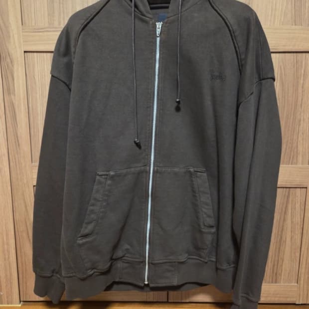 22fw 준지 junn.j 가먼트다잉 후드집업 M