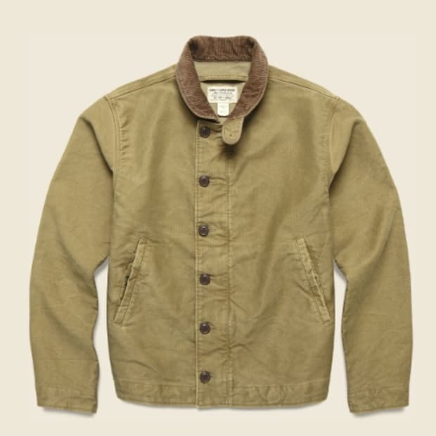 RRL 코듀로이 칼라 코튼 덱자켓 더블알엘
