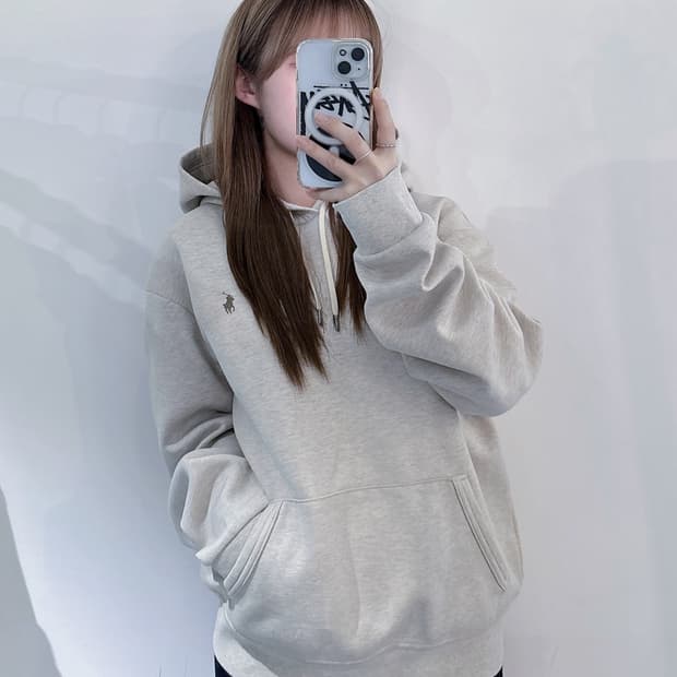 폴로랄프로렌 qr 브라운포니 오트밀 후드